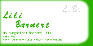 lili barnert business card